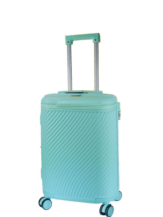 Forecast LSDQ-04 Medium Hard Turquoise Suitcase with 4 Wheels Height 65cm