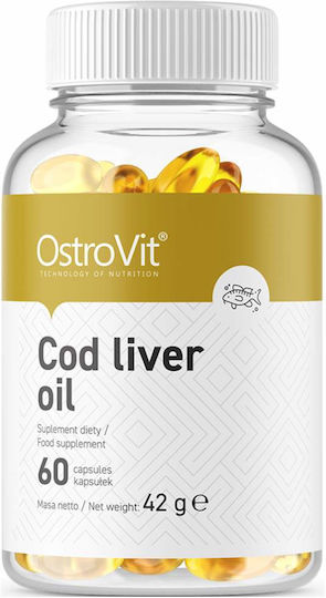 OstroVit Cod Liver Oil Масло от черен дроб на треска 500мг 60 капси