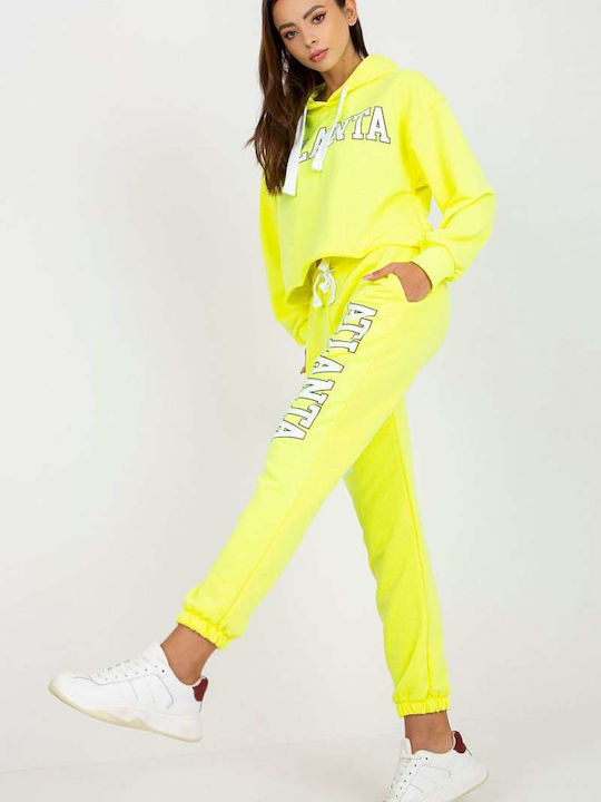 Ex Moda Set Women's Sweatpants Yellow