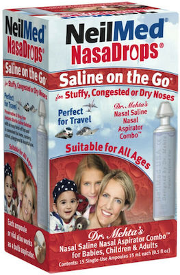 Getremed Nasadrops Saline on the Go 15amps x 15ml