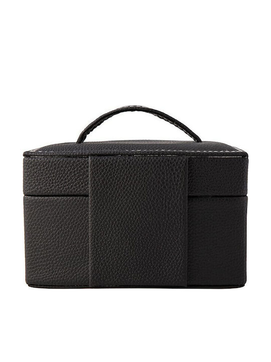 CX7218 Jewellery Box with Mirror Black 15.5x9.5x9.5cm