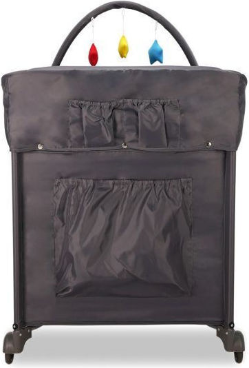 Asalvo Complet Laufstall 2 Ebenen mit Wickeltisch & Matratze Gray 65x125cm