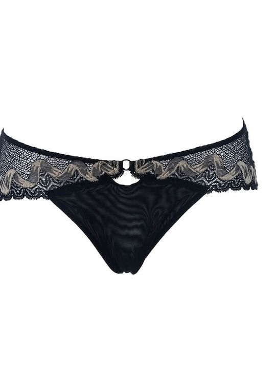 Luna Lucy Women's Slip with Lace Black