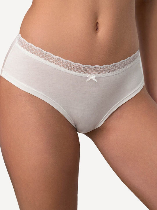 Cheeky Damen Slip mit Spitze Beige