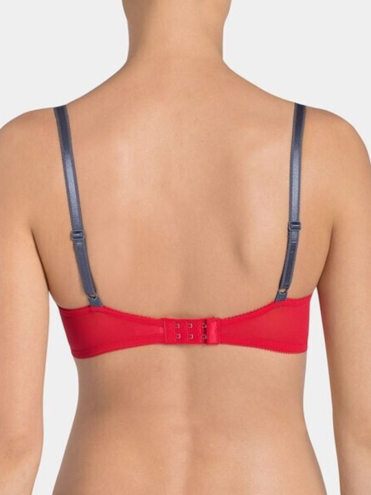 Triumph Amourette Spotlight Mwhu Plunge Push Up Plunge Bra Red