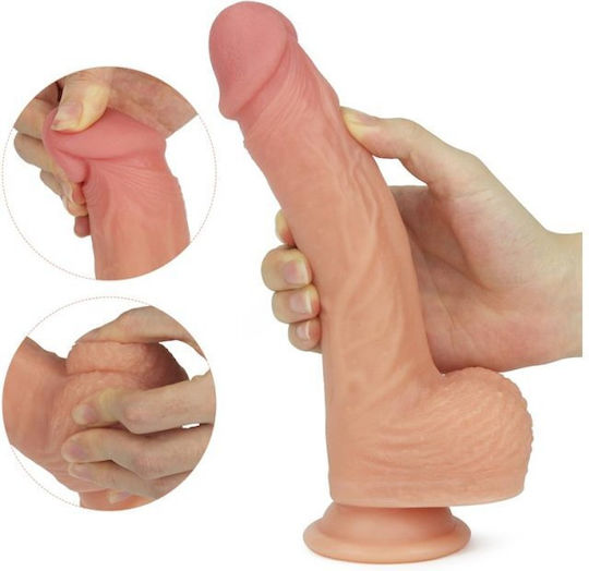 Lovetoy Nature Cock Liam Realistic Vibrator Dual Layered Silicone Rotating Cock with Vibration 21.59cm Flesh