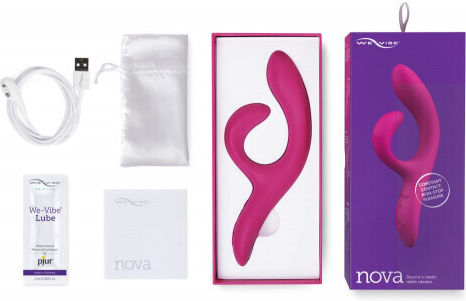 We-Vibe Nova Gen 2 App Controlled Rechargeable Rabbit Vibrator Mini Δονητής Rabbit 21.5cm Red