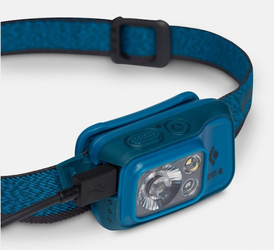 Black Diamond Επαναφορτιζόμενος Φακός Κεφαλής LED IP67 με Μέγιστη Φωτεινότητα 400lm Spot 400-r Azul