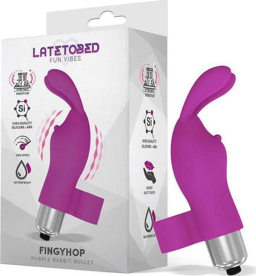 LateToBed Fun Vibes Fingy Hop Rabbit Bullet Δονητής Δακτύλου Purple