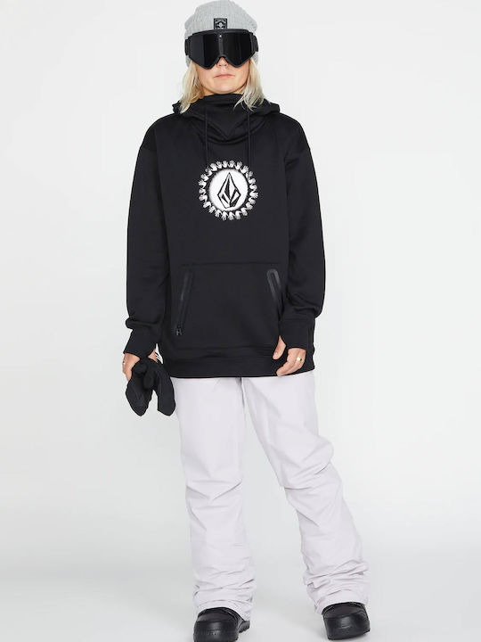 Volcom Women's Hooded Fleece Sweatshirt Black