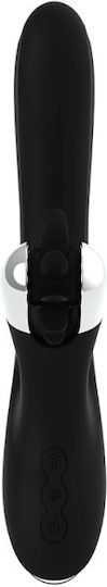 Dream Love Black & Silver Johnny Δονητής Rabbit 24cm Black