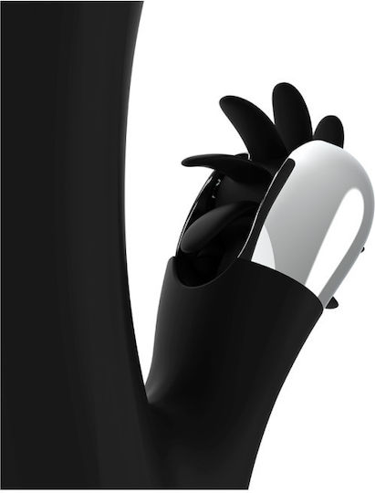 Dream Love Black & Silver Johnny Δονητής Rabbit 24cm Black