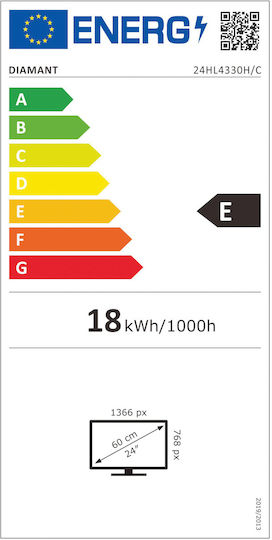 Horizon-Europe Смарт Телевизор 24" Direct LED Diamant (2022)