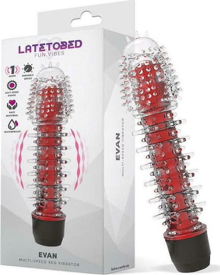 LateToBed Evan Κλασικός Δονητής 16.5cm Red