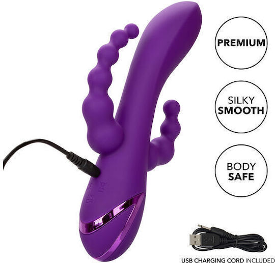 Calexotics Long Beach Bootylicious Vibrator Rabbit 11.5cm Purple