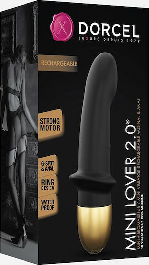 Dorcel Mini Lover 2.0 Вибратор с Дистанционно Управление 16см Черно / златно
