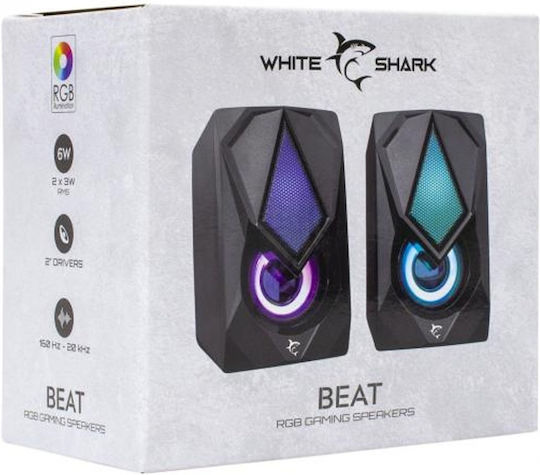 White Shark GSP-619 Beat 2.0 Speakers with RGB 6W Black