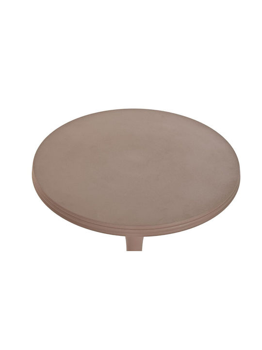 Round Aluminium Side Table Ροζ L40xW40xH50cm