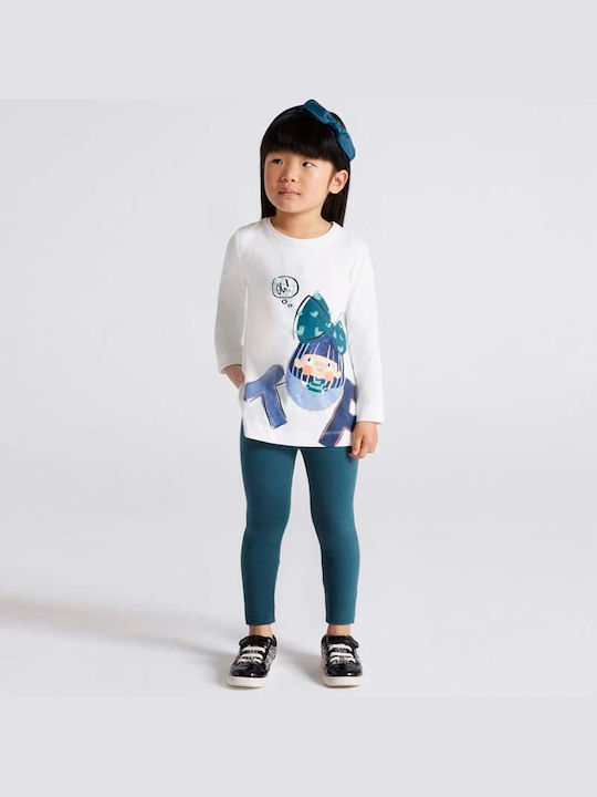 Mayoral Kids Set with Leggings Winter 3pcs White