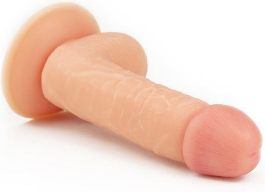 Lovetoy The Ultra Soft Dude Dildo mit Hoden und Saugnapf Skin 18cm