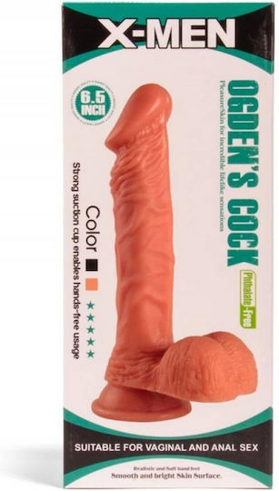Chisa Novelties X-Men Ogden's Cock Ρεαλιστικό Dildo με Όρχεις και Βεντούζα Flesh 17cm