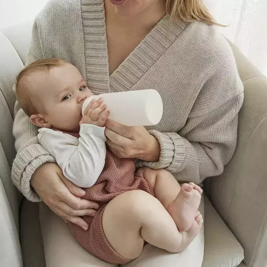 Elodie Details Glas Babyflasche Gegen Koliken Mit Silikon Sauger Für 0-6 Monate Weiß Vanilleweiß 250ml