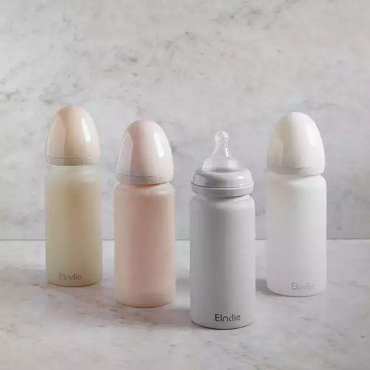 Elodie Details Glas Babyflasche Gegen Koliken mit Silikon Sauger für 0-6 Monate Blushing Pink 250ml