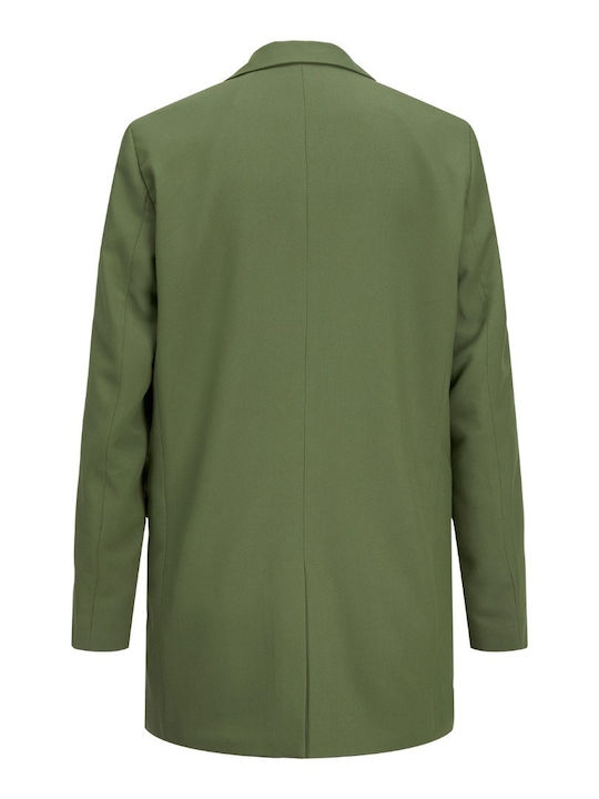 Jack & Jones Μακρύ Γυναικείο Σακάκι Black Forest