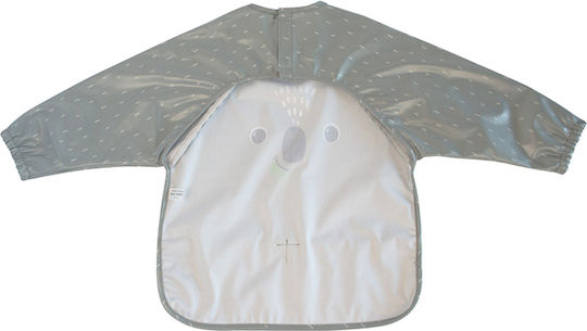Zoocchini Kai the Koala Impermeabila Salopetă Plastic cu autocolant, Buzunar & Mâneci Gri