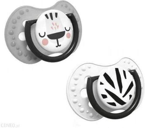 Lovi Baby Salt & Pepper Suzete ortodontice Silicon Negru pentru 0-3 luni 2buc