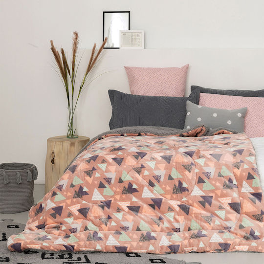 Palamaiki Κουβέρτα Fleece Blake Ροζ 160x220εκ.