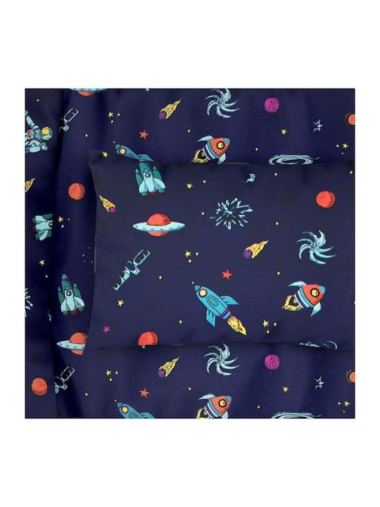 Dimcol Space Kids Cotton Pillowcase 50x70cm Blue