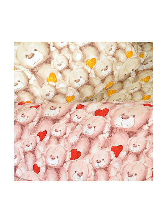Lino Home Σετ Μονά Bear and Heart Καφέ 160x240cm Lino Home Σετ Μονά Bear and Heart Καφέ 160x240cm