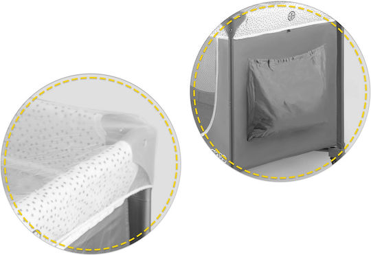 Ricokids RK-241 Laufstall mit Wickeltisch & Matratze Gray 125x65cm