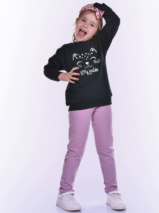 Nek Kids Wear Kids Set with Leggings Winter 2pcs Navy Blue