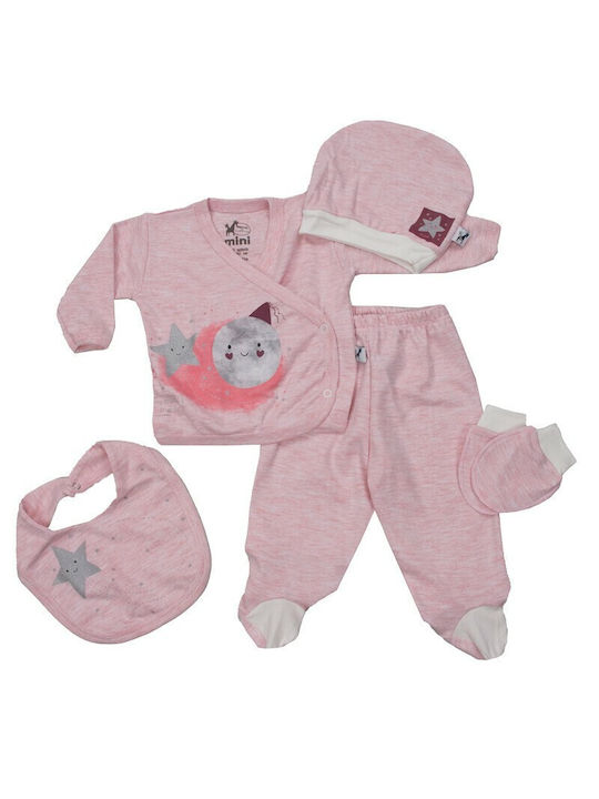 Εβίτα Kinder Set mit Hose Winter 5Stück Rosa