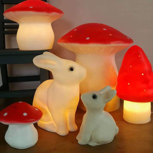 Egmont Led Kids Decorative Lamp Mushroom Large Red 29x29x30εκ.
