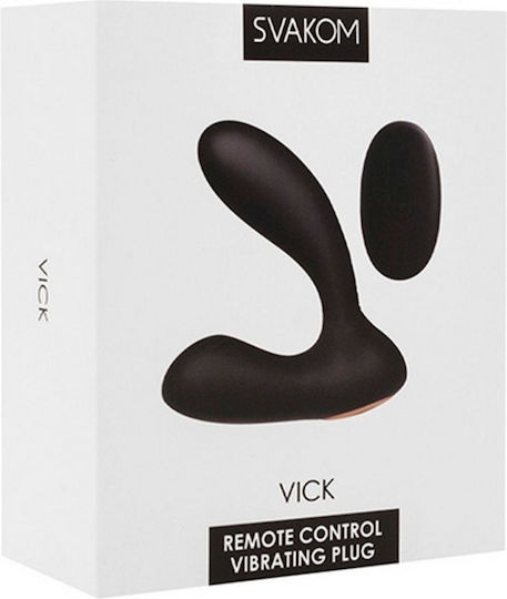 Svakom Vick Remote Controlled Prostate Vibrator Πρωκτικός Δονητής με Δυνατότητα Ασύρματης Λειτουργίας Black