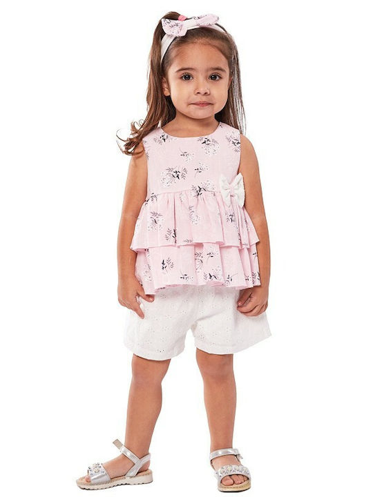 Εβίτα Kids Set with Shorts Summer 2pcs Pink