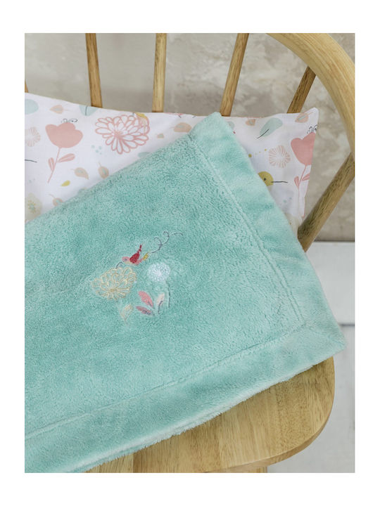 Nima Blanket Nursery Swaddling Blankets Chirp Chirp Turquoise 80x110cm. 31368