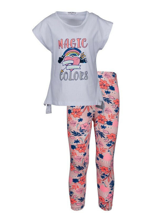 Kids' Set with Leggings Summer 2pcs Ecru