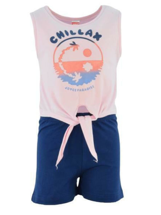 Kinder-Set mit Shorts Sommer 2Stück Pink/Black