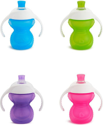 Munchkin Click Loc Bite Proof Trainer Cup Educational Sippy Cup Plastic with Handles Fuchsia for 6m+m+ 237ml 12291