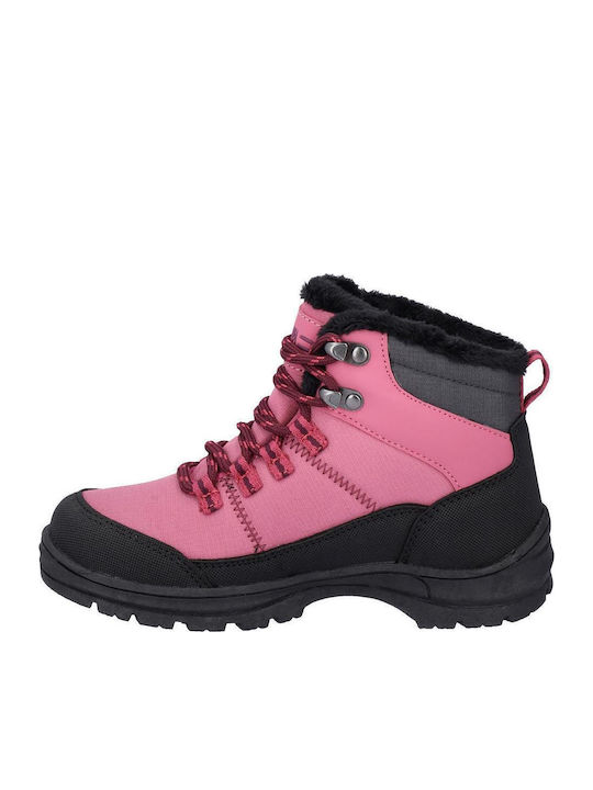 Kids Waterproof Hiking Boots Annuuk Pink