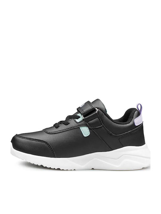 Memory Brett 2 Kids Sports Shoes Running with Hoop & Loop Closure Black