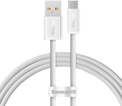 Baseus Dynamic Braided USB 2.0 Cable USB-C male - USB-A male 100W White 1m (CALD000602)