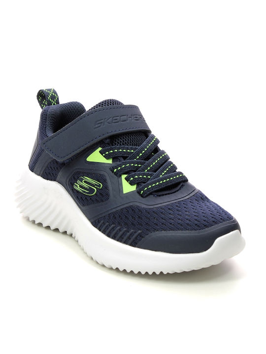 Bounder Kids Sports Shoes Running with Hoop & Loop Closure Navy Blue