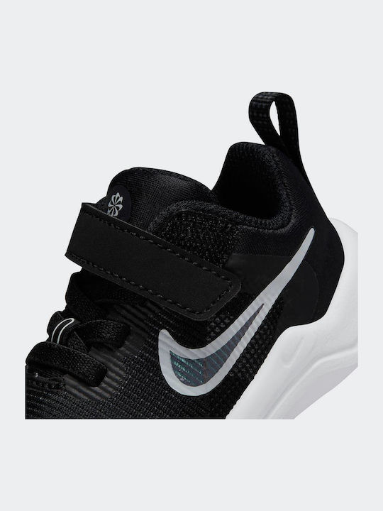 Downshifter Downshifter 12 Kids Sports Shoes Running with Hoop & Loop Closure Black / Dark Smoke Grey / White