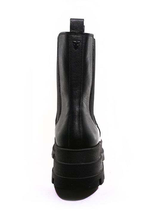 Women's Leather Chelsea Boots Black