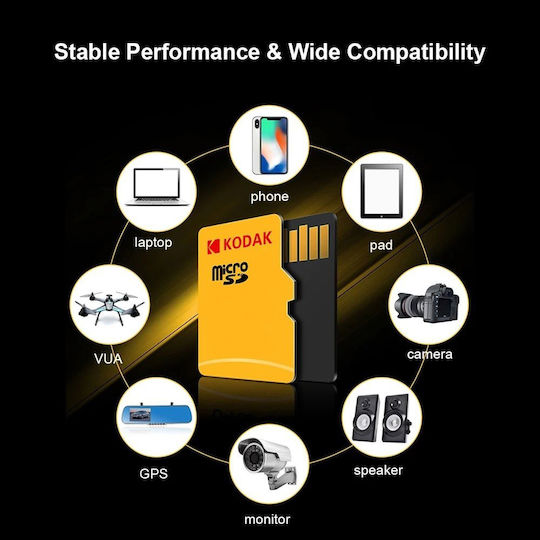 Kodak Extra Performance SDHC 8GB Class 10 με αντάπτορα